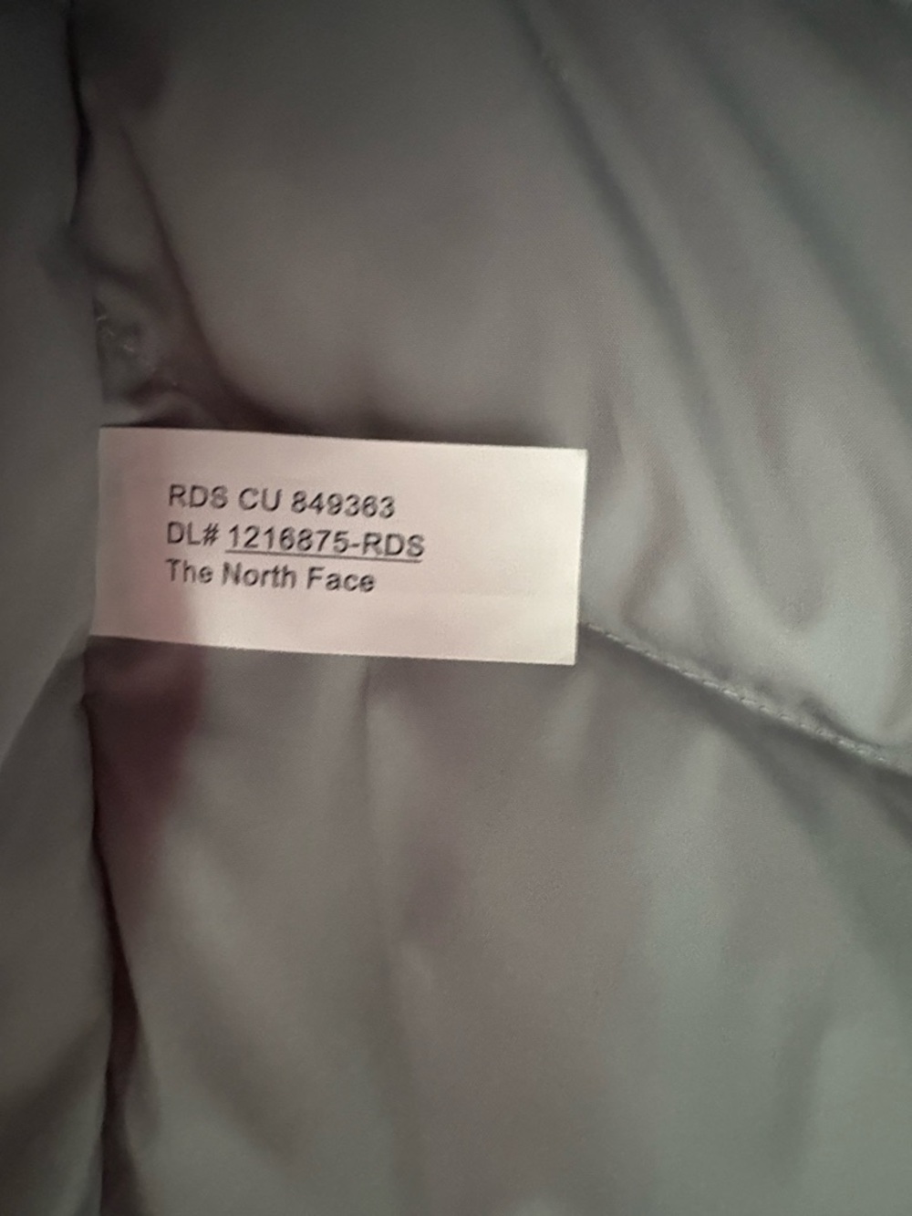 The North Face 550 Goose Down Puffer Vest Silver Gray Women’s Medium - Picture 5 of 9